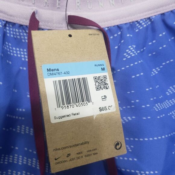 Nike men Running Shorts Blue Size medium - Picture 10 of 14